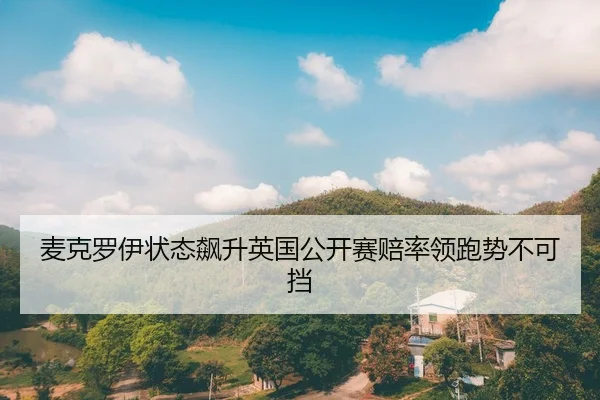 麦克罗伊状态飙升英国公开赛赔率领跑势不可挡